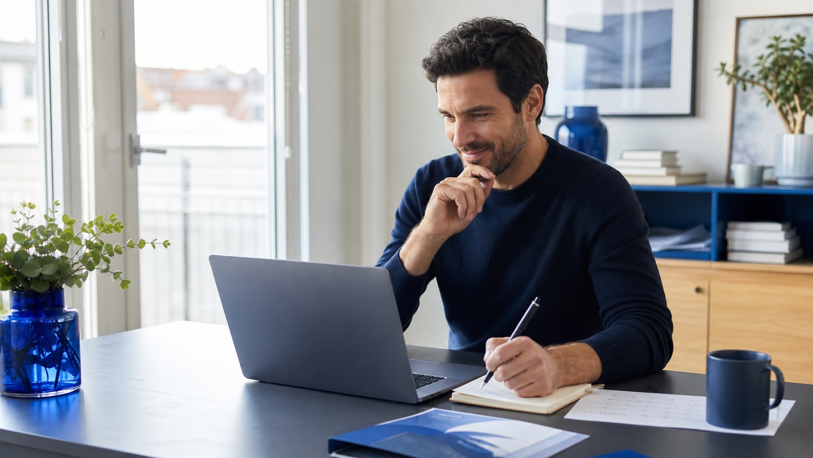 Prospective learner choosing and booking a professional programme online